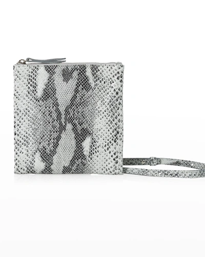 Shop Joanna Maxham Edit Python-print Crossbody Bag In Grey