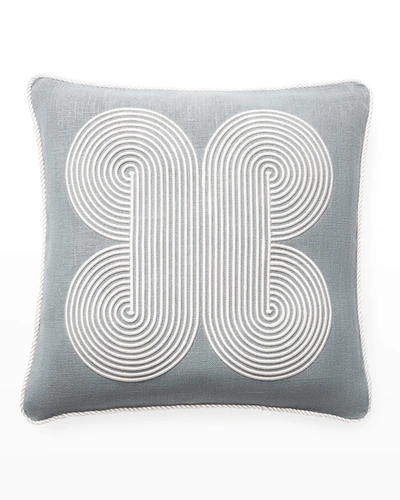 Shop Jonathan Adler Pompidou Quatrefoil Pillow, Celadon