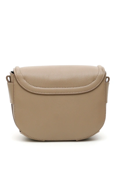 Shop See By Chloé Mara Shoulder Bag In Grey,beige