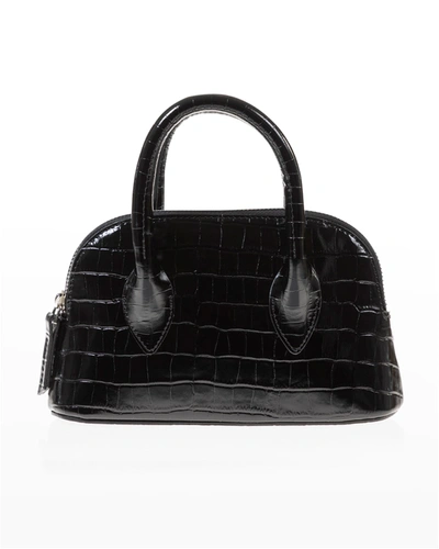 Shop Joanna Maxham Mini Lady D Dome Top-handle Bag In Black