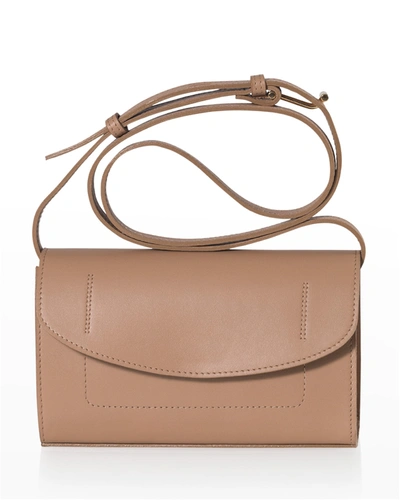 Shop Joanna Maxham The Runthrough Mini Flap Crossbody Bag In Tan