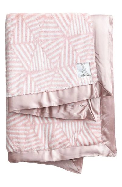 Shop Little Giraffe Luxe Abstract Baby Blanket In Dusty Pink