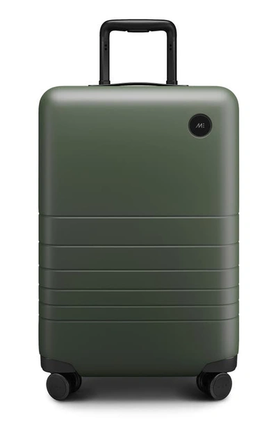 Shop Monos 23-inch Carry-on Plus Spinner Luggage In Olive Green