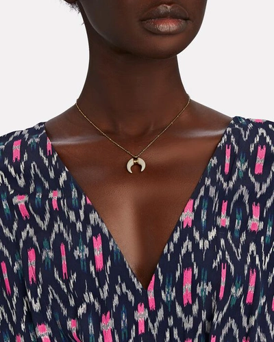 Shop Isabel Marant Zanzibar Horn Pendant Necklace In Ivory