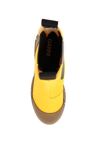 Ganni Recycled Rubber Chelsea Rain Boot In Mixed Colours