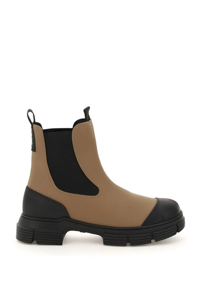 Shop Ganni Recycled Rubber Chelsea Boots In Mixed Colours