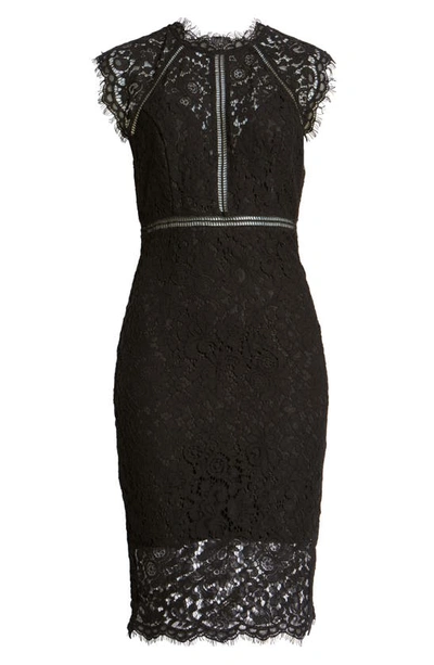 Shop Bardot Lace Sheath Dress In Black
