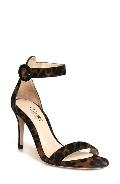 Shop L Agence Gisele Ii Ankle Strap Sandal In Leopard