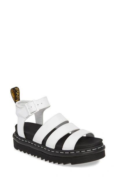 Shop Dr. Martens' Blaire Sandal In White Softy Leather