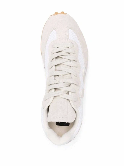 Shop Veja Alveo Recycled Fabric And Suede Sneakers In White