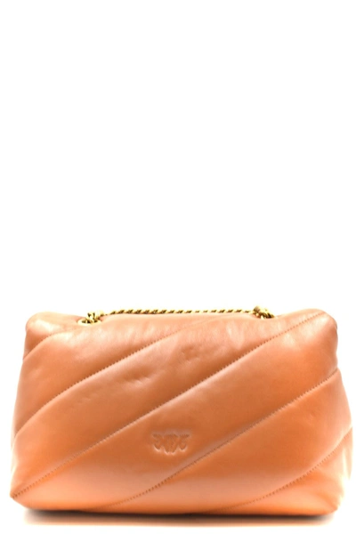 Shop Pinko Shoulder Bags In Brown