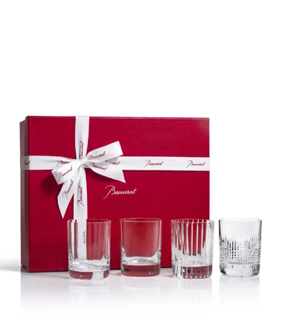 Shop Baccarat Set Of 4 Coffret 4 Elements Whisky Tumblers In Clear