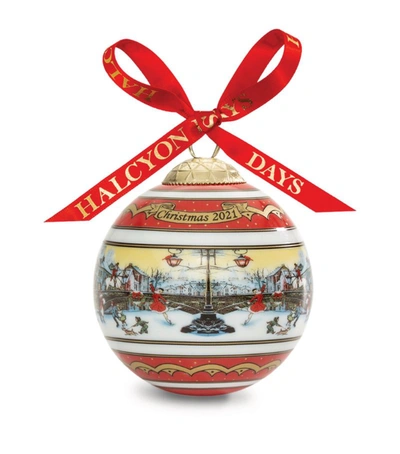 Shop Halcyon Days 2021 Christmas Bauble In Multi