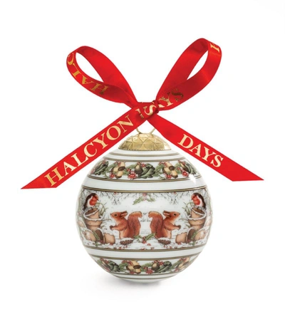 Shop Halcyon Days Woodland In The Snow Bauble In Multi