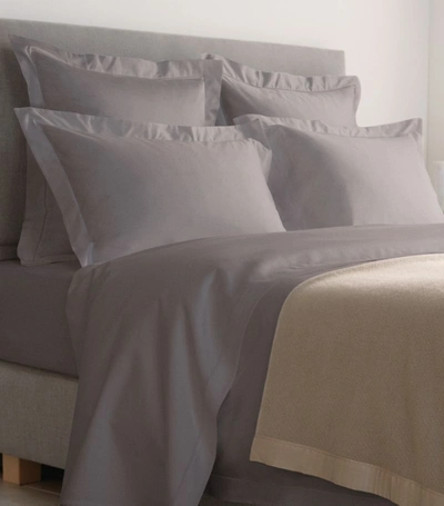 Shop Harrods Of London Brompton Oxford Pillowcase Pair (50cm X 75cm) In Grey