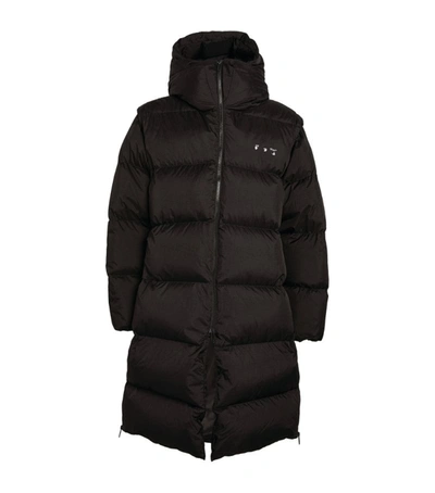 Shop Off-white Longline Puffer Coat In Black