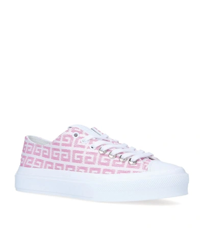 Shop Givenchy Canvas City Low Sneakers In Pink