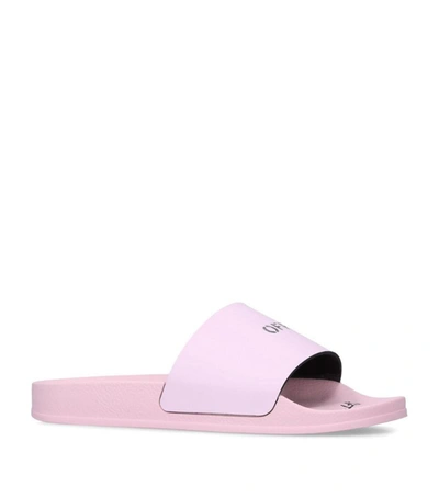 Shop Off-white Off Stamp Slides In Pink