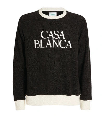 Shop Casablanca Logo Sweatshirt In Black