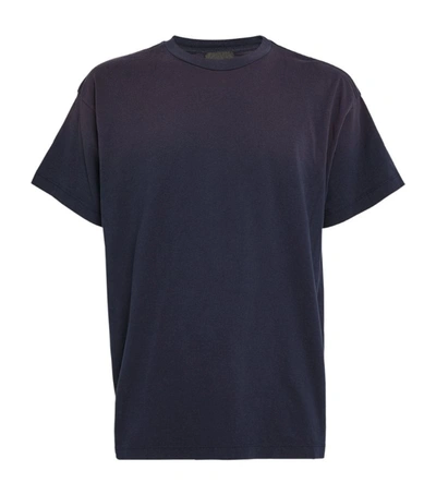 Shop Fear Of God Cotton 7 T-shirt In Navy