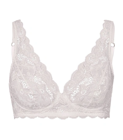 Shop Hanro Moments Lace Soft-cup Bra In Pink