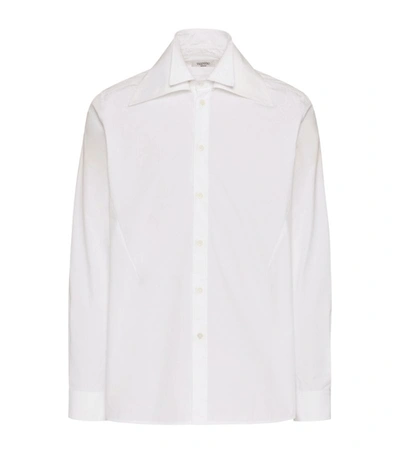 Shop Valentino Double-collar Shirt In White