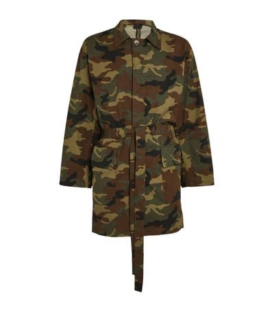 Shop Fear Of God Cotton Camouflage Jacket In Green