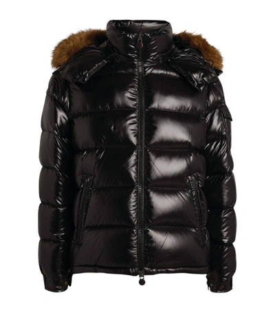 Moncler Maya Fur Trim Puffer Jacket In, Genuine Fur Moncler Coat Mens