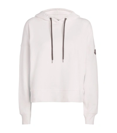 Shop Moncler Logo Hoodie In White