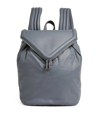 Shop Bottega Veneta Leather Beak Backpack In Black