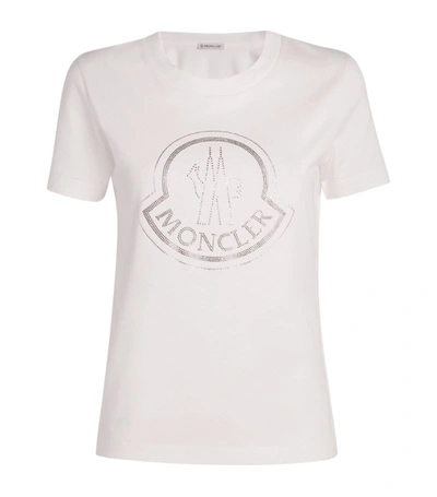 Shop Moncler Logo T-shirt In White