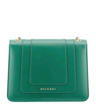 Shop Bvlgari Leather Serpenti Forever Cross-body Bag In Green