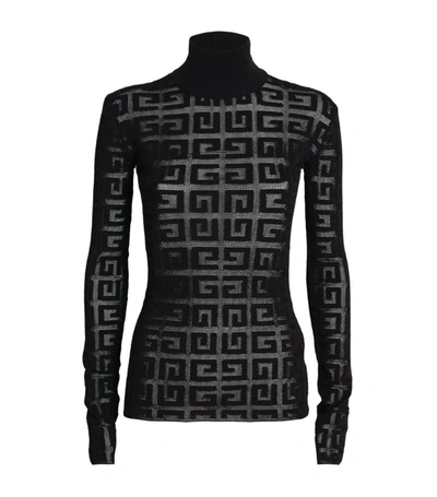 Shop Givenchy 4g Rollneck Sweater In Black
