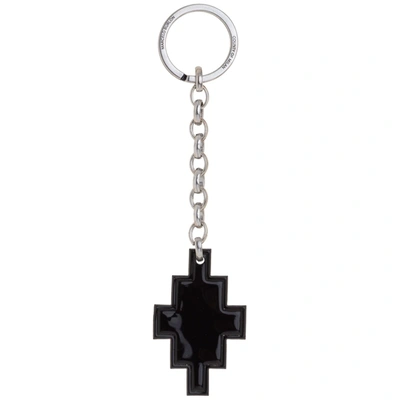 Shop Marcelo Burlon County Of Milan Marcelo Burlon Cross Keychain In Nero