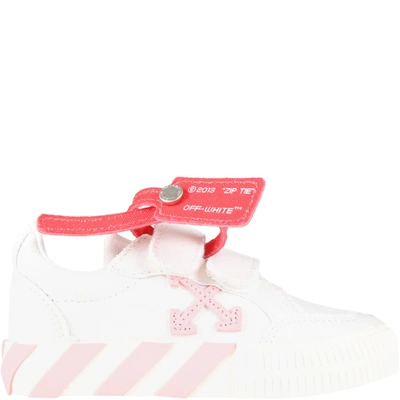 Shop Off-white White Sneakers For Girl With Iconic Pink Arrow