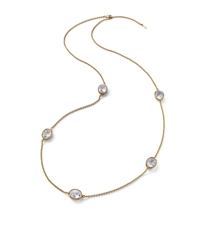 Shop Baccarat Gold Vermeil And Crystal Croisé Long Necklace In Clear