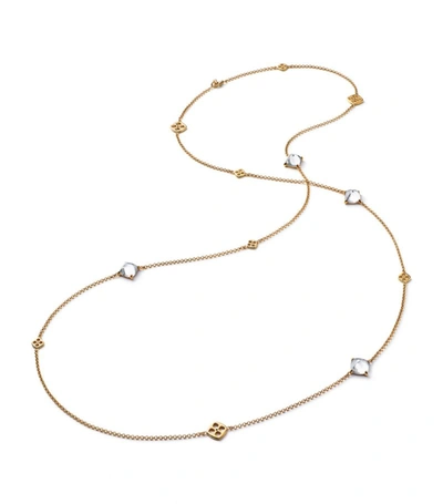 Shop Baccarat Gold Vermeil And Crystal Mini Médicis Long Necklace In Clear