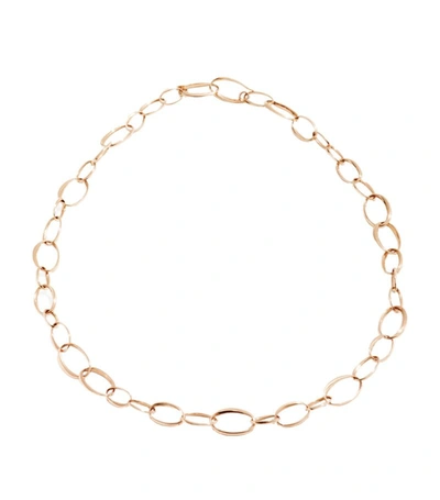 Shop Pomellato Rose Gold Hoop Chain Necklace