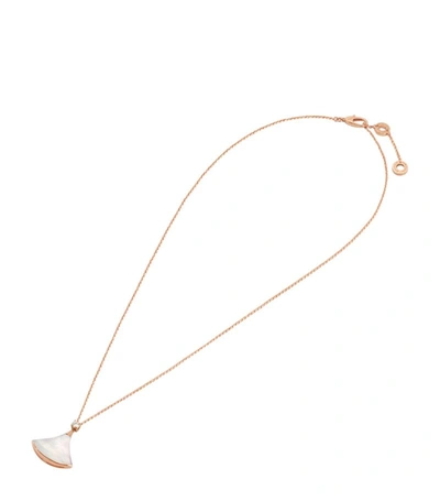 Shop Bvlgari Rose Gold, Diamond And Mother-of-pearl Divas' Dream Necklace