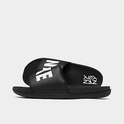 Shop Nike Men's Offcourt Ny Vs. Ny Slide Sandals In Black/white