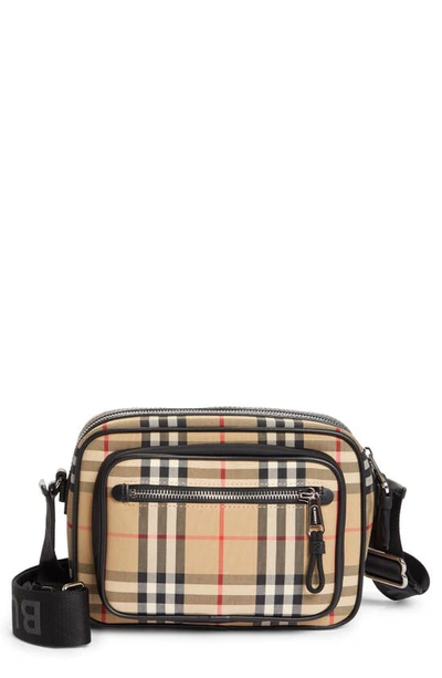 Shop Burberry Paddy Check Crossbody Bag In Archive Beige