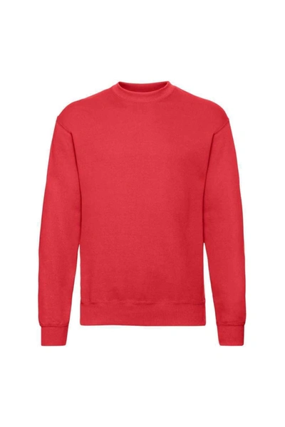 Shop Fruit Of The Loom Unisex Adult Classic Drop Shoulder Sweatshirt (red)