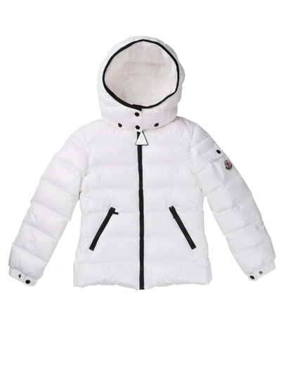 Shop Moncler Bady White Jacket With Hood