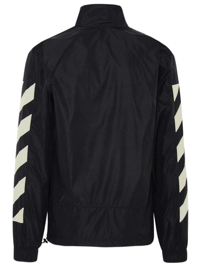 Shop Off-white Black Polyamide Diag Jacket