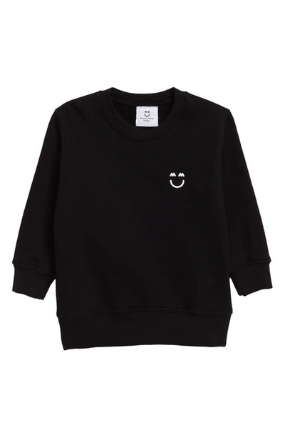 Shop Miles And Milan Kids' The Happy Mm Graphic Sweatshirt In Black