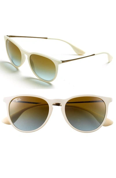 Shop Ray Ban Erika Classic 54mm Sunglasses In Beige/ Gradient Brown