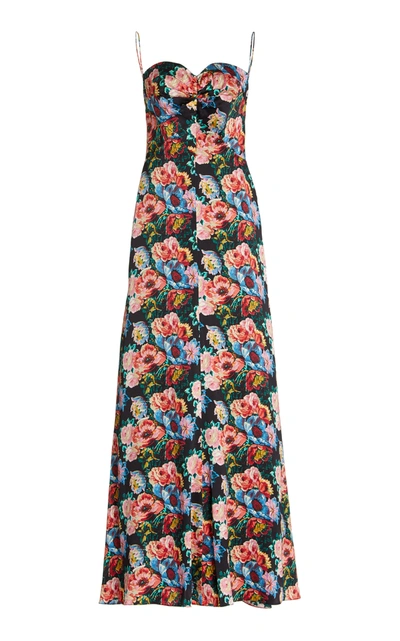 Shop The Vampire's Wife Women's The Love Bug Floral Silk Maxi Dress In Multi