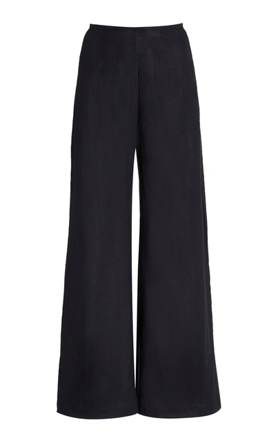 Shop Faithfull The Brand Women's Ottavio Wide-leg Linen Pants In Black