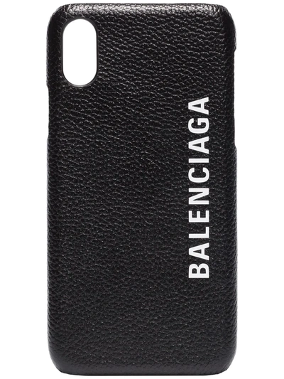 Shop Balenciaga Cash Iphone X Case In Black