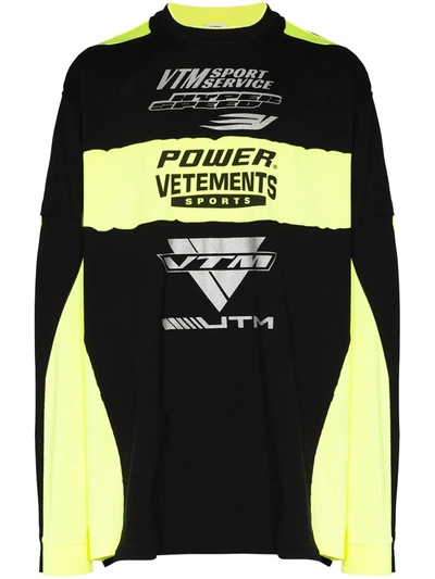 Shop Vetements Motocross Patched Logo Sweatshirt In Black